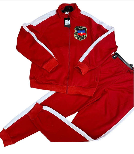 Haiti Red Shield Track Suit