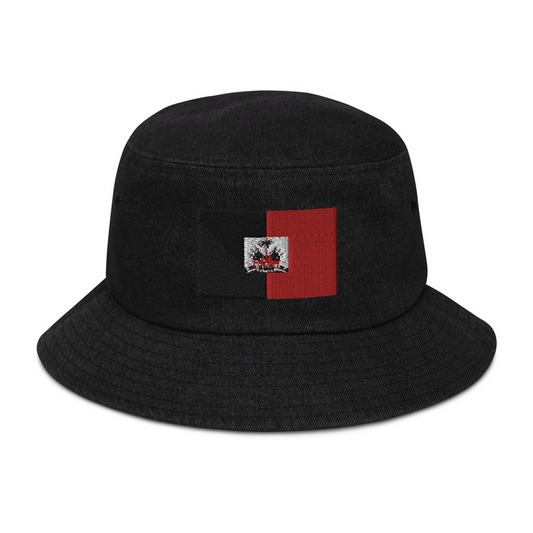 Haiti Red/Black Flag bucket hat
